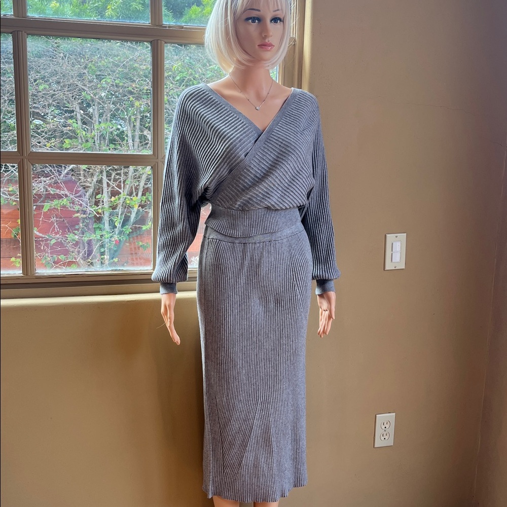 F21 Grey Sweater Set
